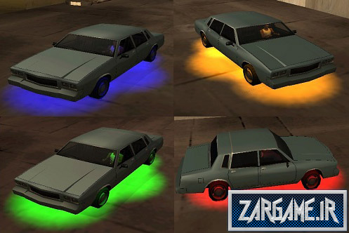 دانلود مود نور رنگی زیر ماشین ها برای (GTA 5 (San Andreas