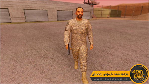 دانلود پک اسکین شخصیت Trevor در بازی GTA V با لباس سربازی برای بازی GTA San Andreas