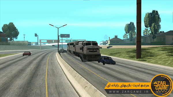 دانلود مود قطار در خیابان ها و بزرگراه ها برای بازی GTA San Andreas