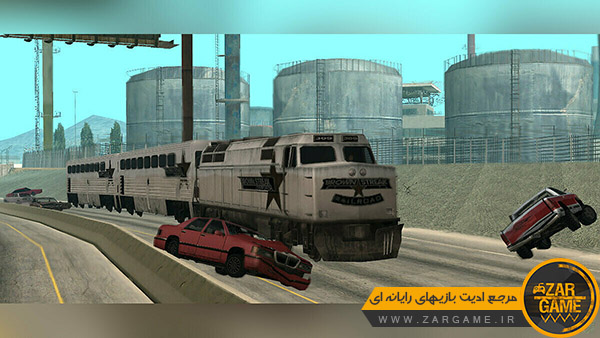 دانلود مود قطار در خیابان ها و بزرگراه ها برای بازی GTA San Andreas