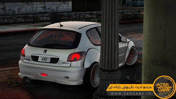 دانلود خودروی پژو 206 تیونینگ ورژن 2 ادیت Asii برای بازی GTA San Andreas