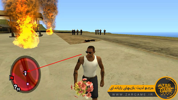 دانلود مود حمله هوایی به مکان علامت زده روی نقشه برای بازی GTA San Andreas