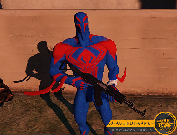 دانلود اسکین شخصیت Spider-Man 2099 برای بازی GTA V
