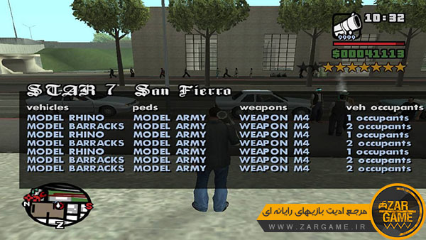 دانلود ماد ویرایشگر درجه تعقیب و گریز برای بازی GTA San Andreas
