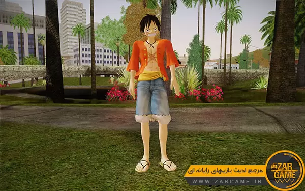 دانلود اسکین شخصیت Monkey D Luffy از انیمه One Piece برای بازی GTA San Andreas