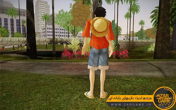 دانلود اسکین شخصیت Monkey D Luffy از انیمه One Piece برای بازی GTA San Andreas