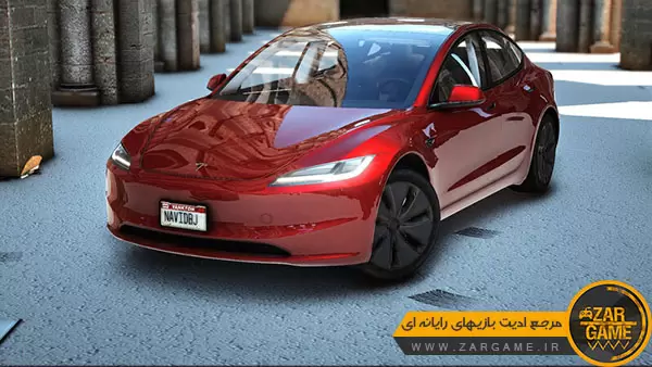 دانلود خودروی Tesla Model 3 2024 برای بازی GTA V